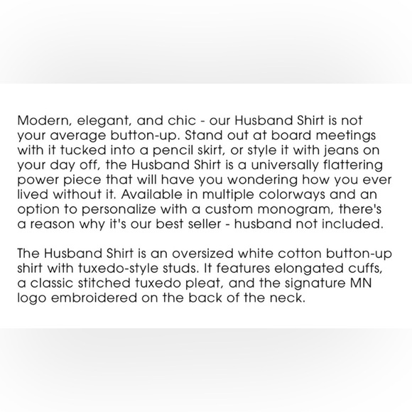 Misha Nonoo Husband Shirt White with Silver Button Studs Size Small - Picture 6 of 9